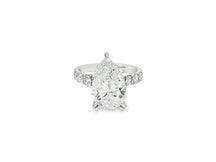 14k Pear Cut Micropavé Engagement Ring 5.02 CT