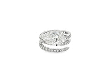 14k Pear Cut Spiral Micropavé Engagement Ring 5.50 CT