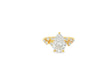 14k Pear-Shape Diamond Cluster Side-Accented Engagement Ring 2.26 CT