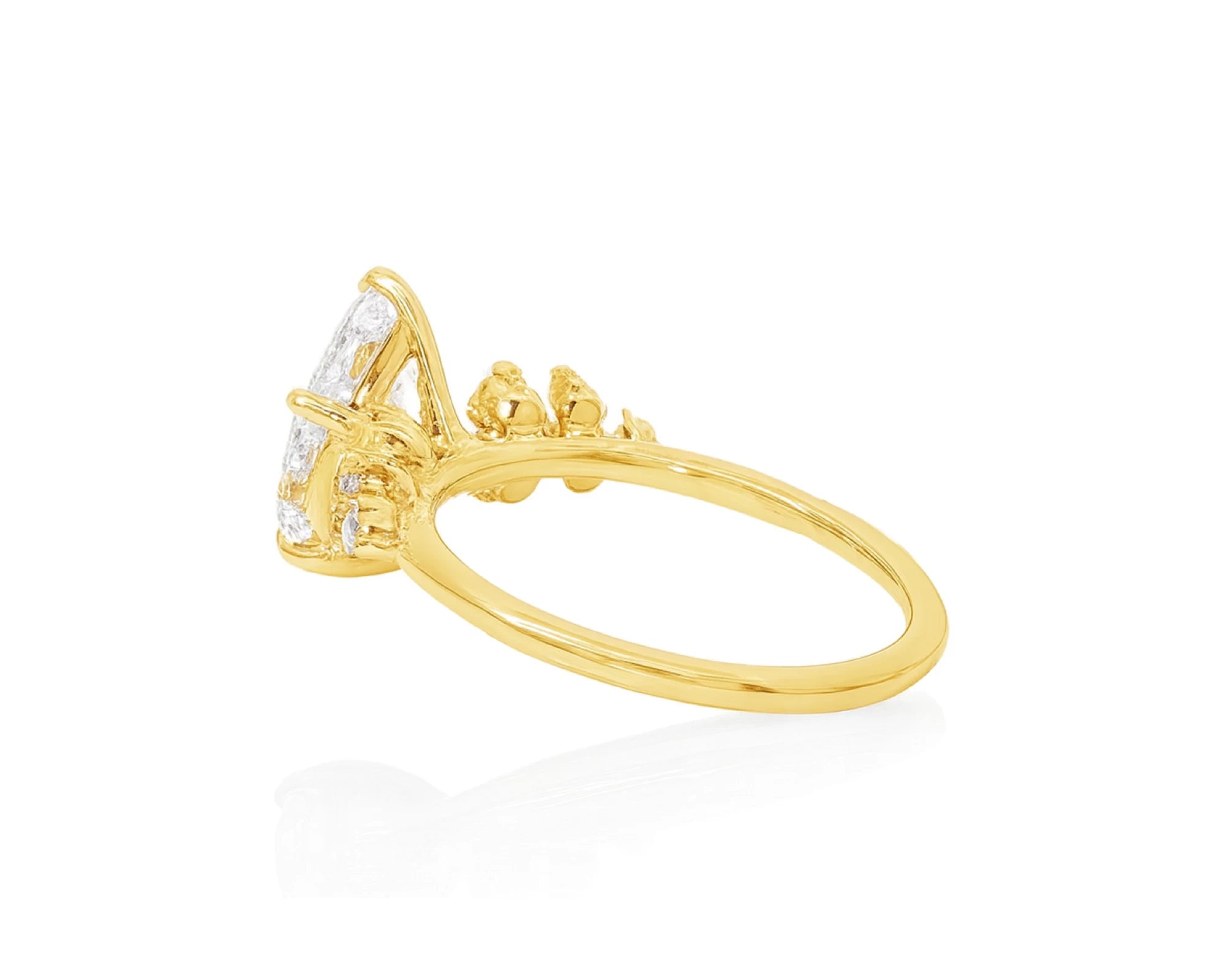 14k Pear-Shape Diamond Cluster Side-Accented Engagement Ring 2.26 CT – lifestyle 2230