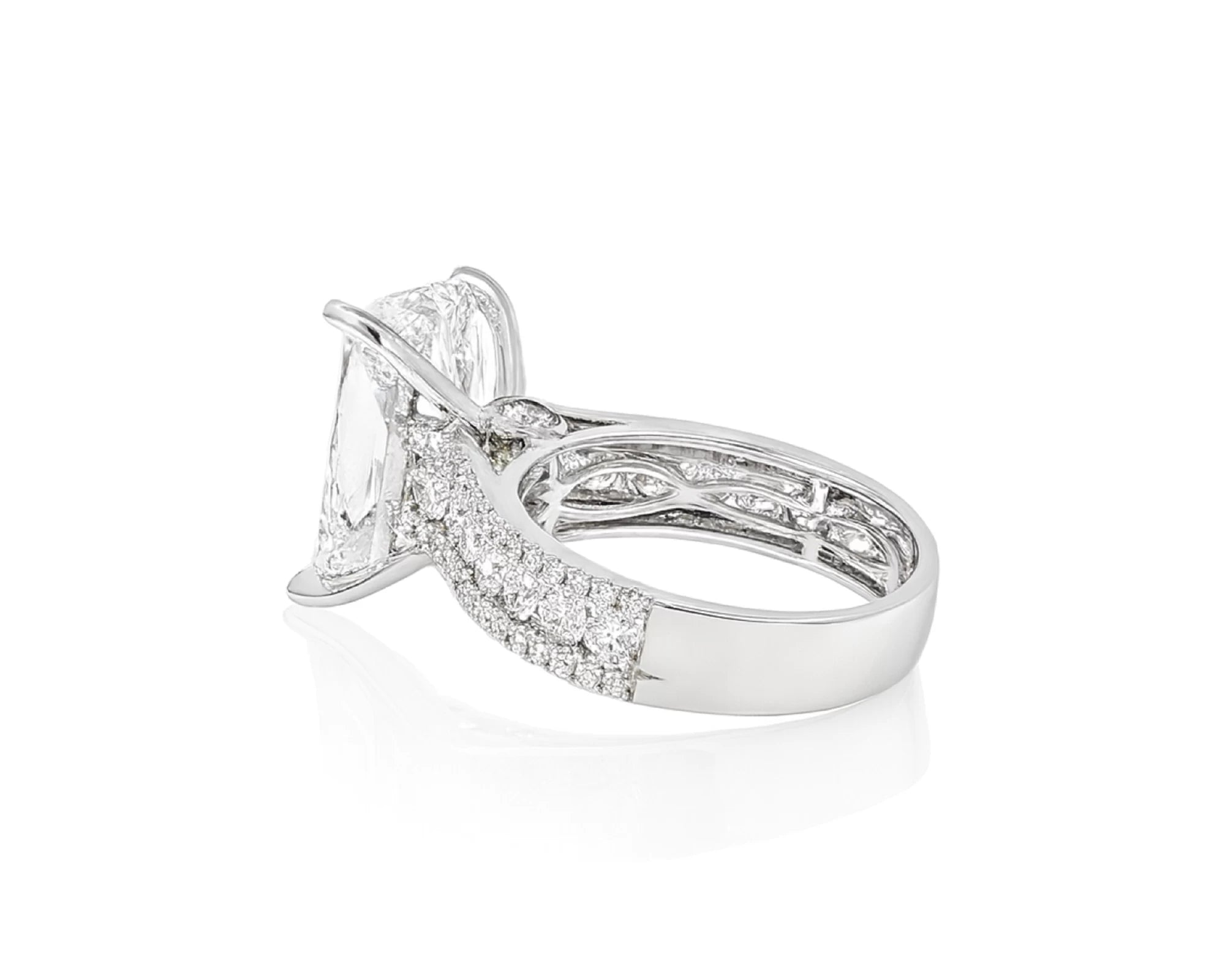 14k Radiant Cut Double Row Diamond Band Engagement Ring 8.43 CT – lifestyle 2420