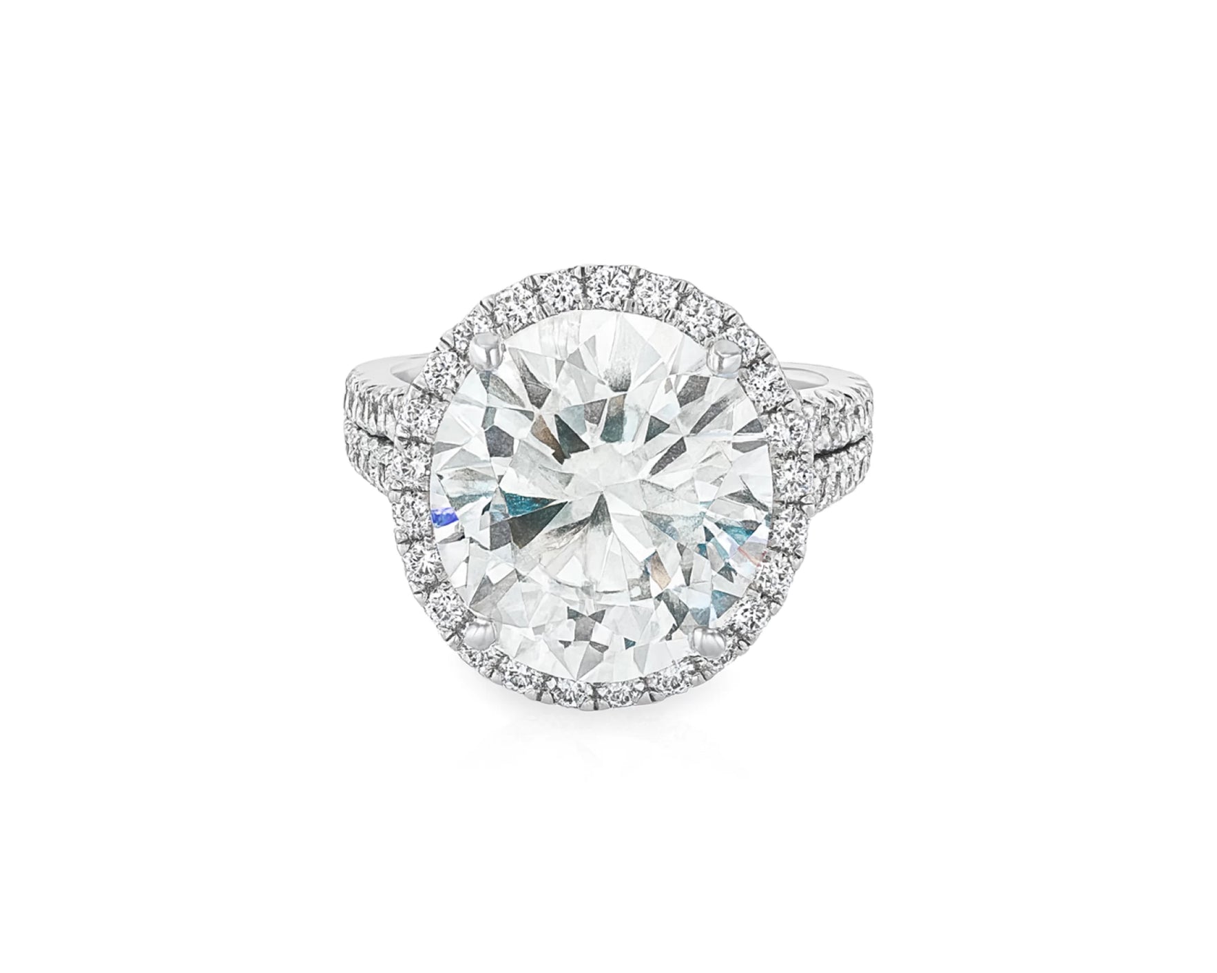 14k Round Cut Double Halo Diamond Engagement Ring 8.5 CT – lifestyle 2453