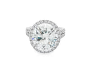 14k Round Cut Double Halo Diamond Engagement Ring 8.5 CT