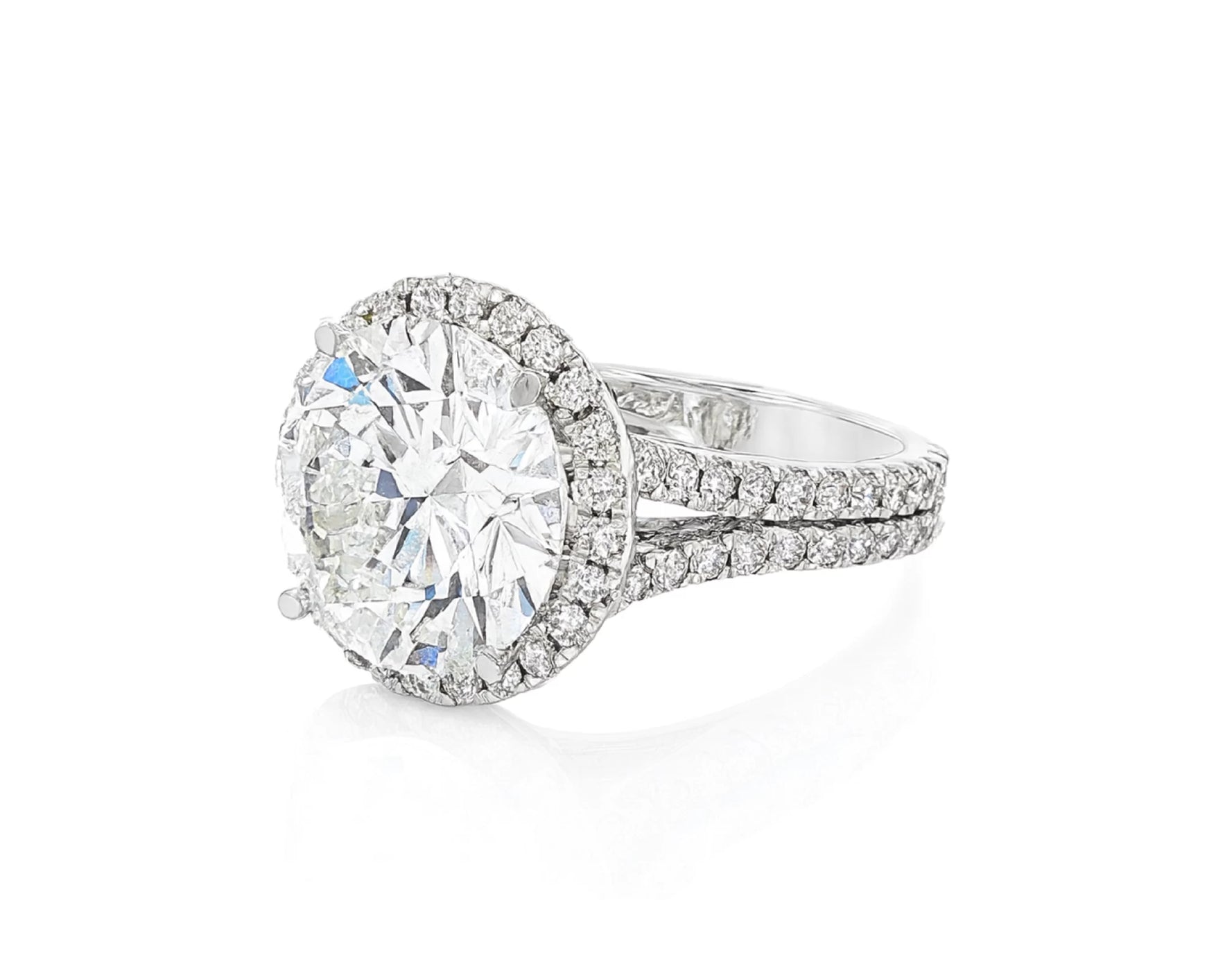 14k Round Cut Double Halo Diamond Engagement Ring 8.5 CT – lifestyle 2454