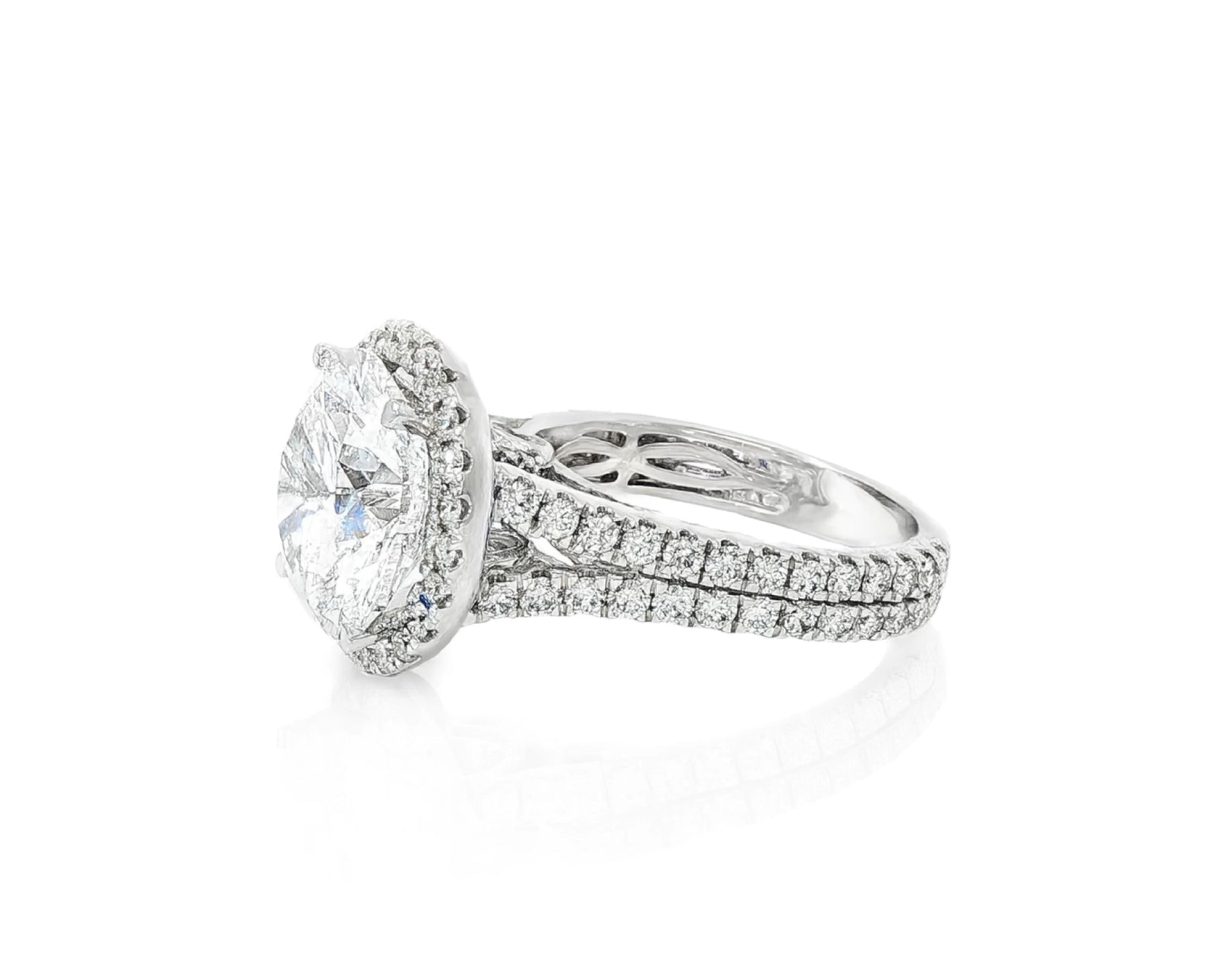 14k Round Cut Double Halo Diamond Engagement Ring 8.5 CT – lifestyle 2455