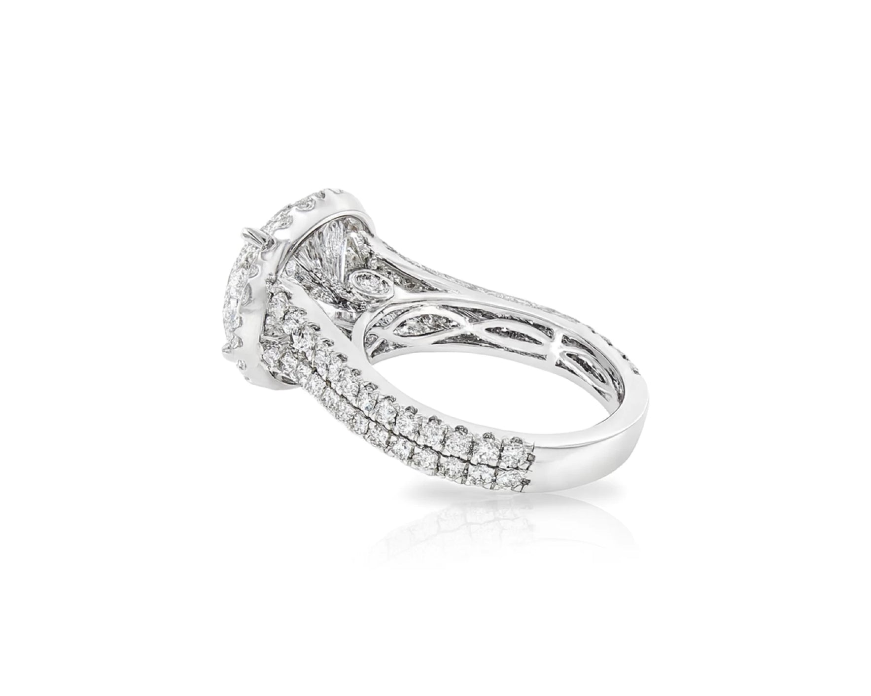 14k Round Cut Double Halo Diamond Engagement Ring 8.5 CT – lifestyle 2456