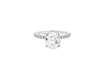 14k Round Cut Petite Micropavé Engagement Ring 2.59 CT