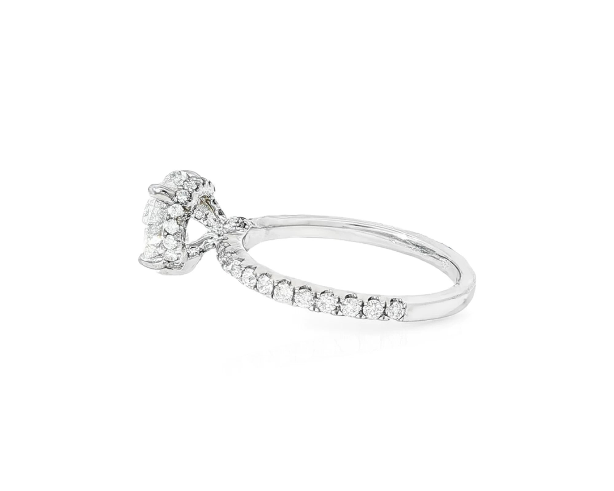 14k Round Cut Petite Micropavé Engagement Ring 2.59 CT – lifestyle 2317
