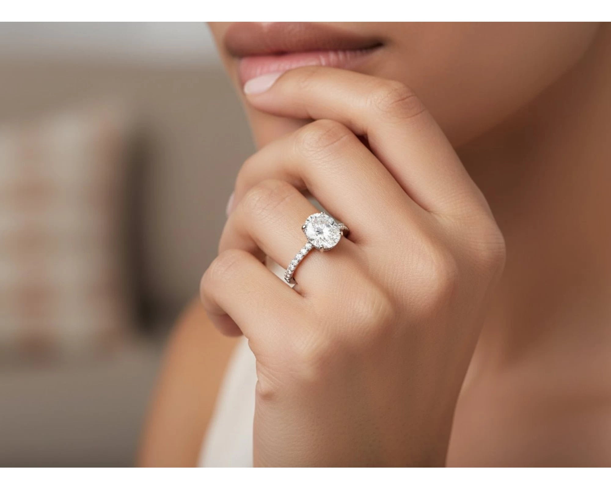 14k Round Cut Petite Micropavé Engagement Ring 2.59 CT – view 2