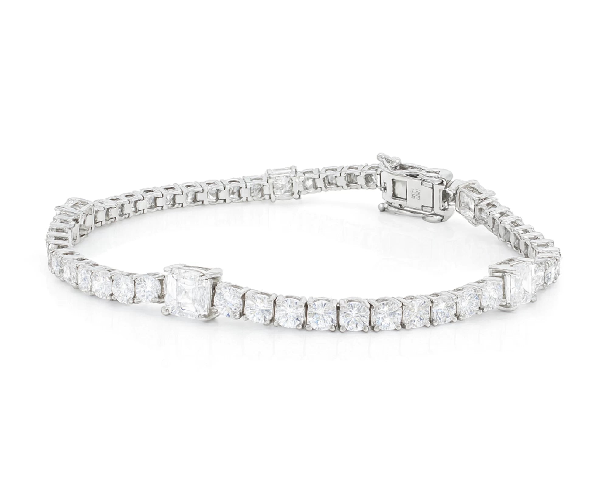14K Round Cut Tennis Bracelet with Center Stone 11.48ct – lifestyle 4073