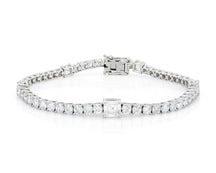 14K Round Cut Tennis Bracelet with Center Stone 11.48ct
