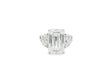 14k Emerald Cut Three Stone Engagement Ring - VS1 with 10.70ct