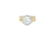 14k Round Cut Halo Diamond Engagement Ring Set 3.80 CT