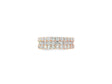 14k Gold Diamond Double Row Band Ring with Baguette & Round 3.40 CT