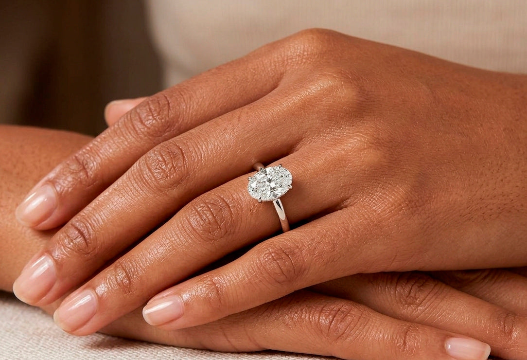 14k Gold Diamond Engagement Ring with Certified Oval-Cut Solitaire Design 2.01ct