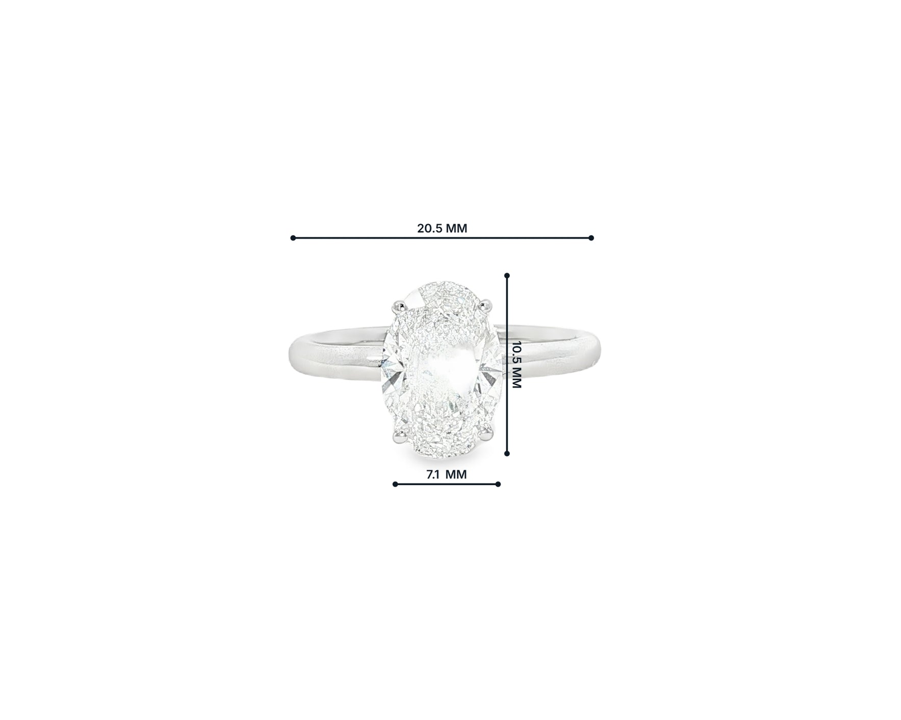 14k Gold Diamond Engagement Ring with Certified Oval-Cut Solitaire Design 2.01ct
