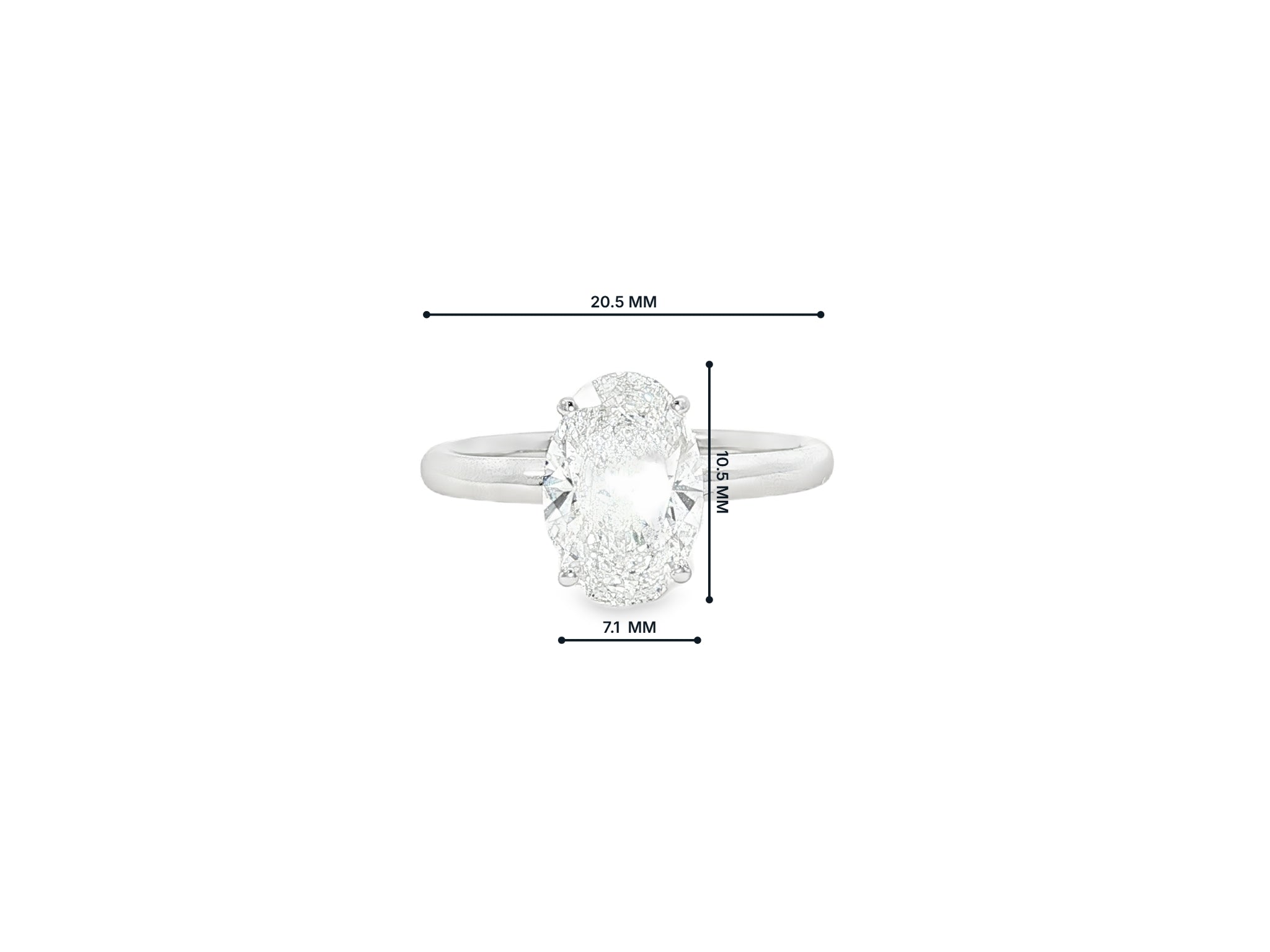 14k Gold Diamond Engagement Ring with Certified Oval-Cut Solitaire Design 2.01ct
