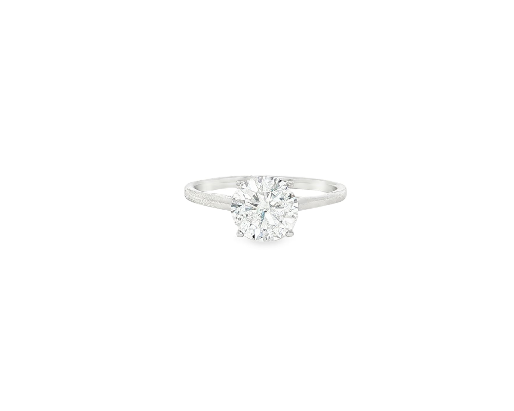 14k Gold Diamond Engagement Ring with Round Brilliant-Cut Solitaire Design 1.55 CT