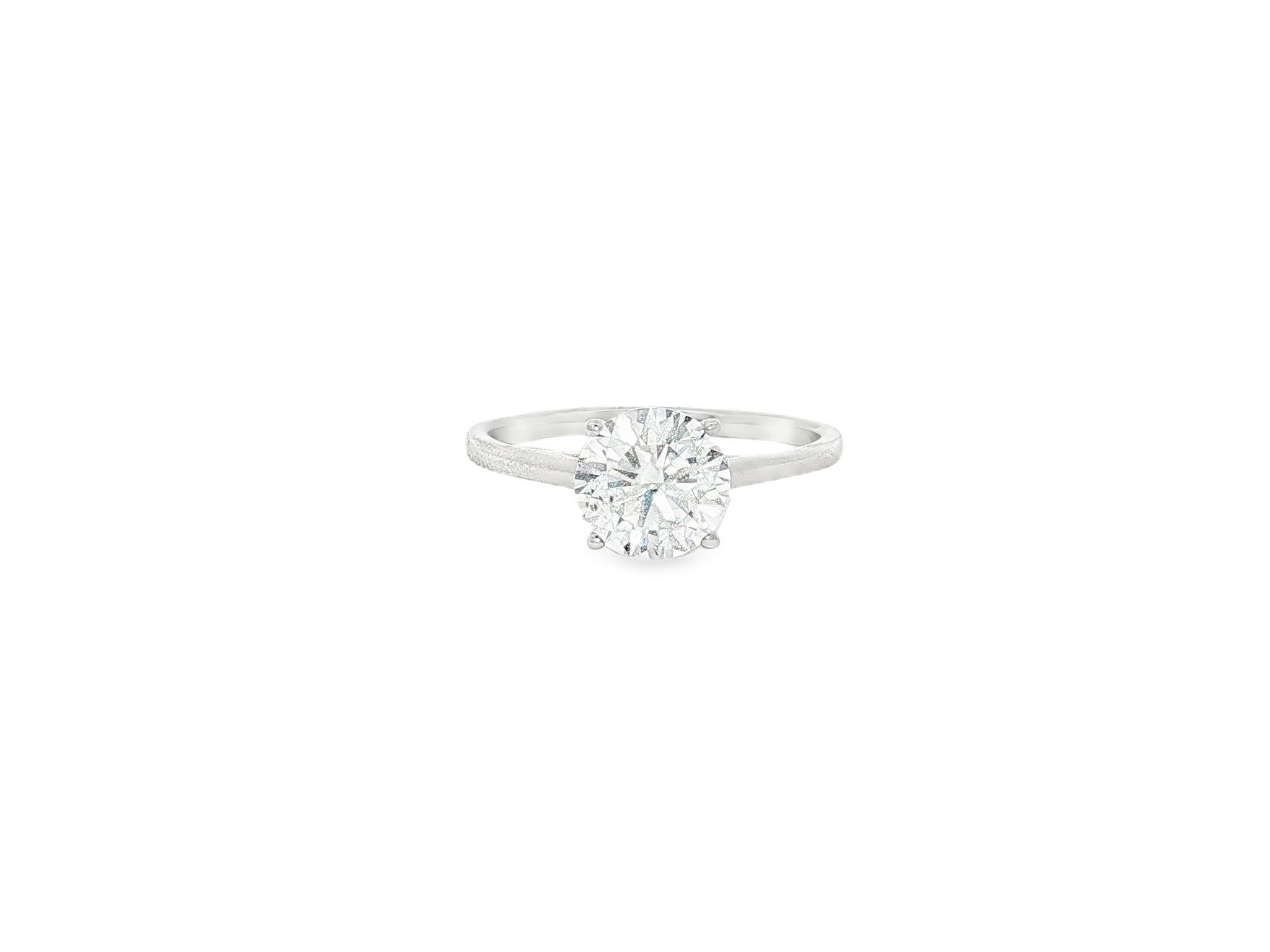 14k Gold Diamond Engagement Ring with Round Brilliant-Cut Solitaire Design 1.55 CT