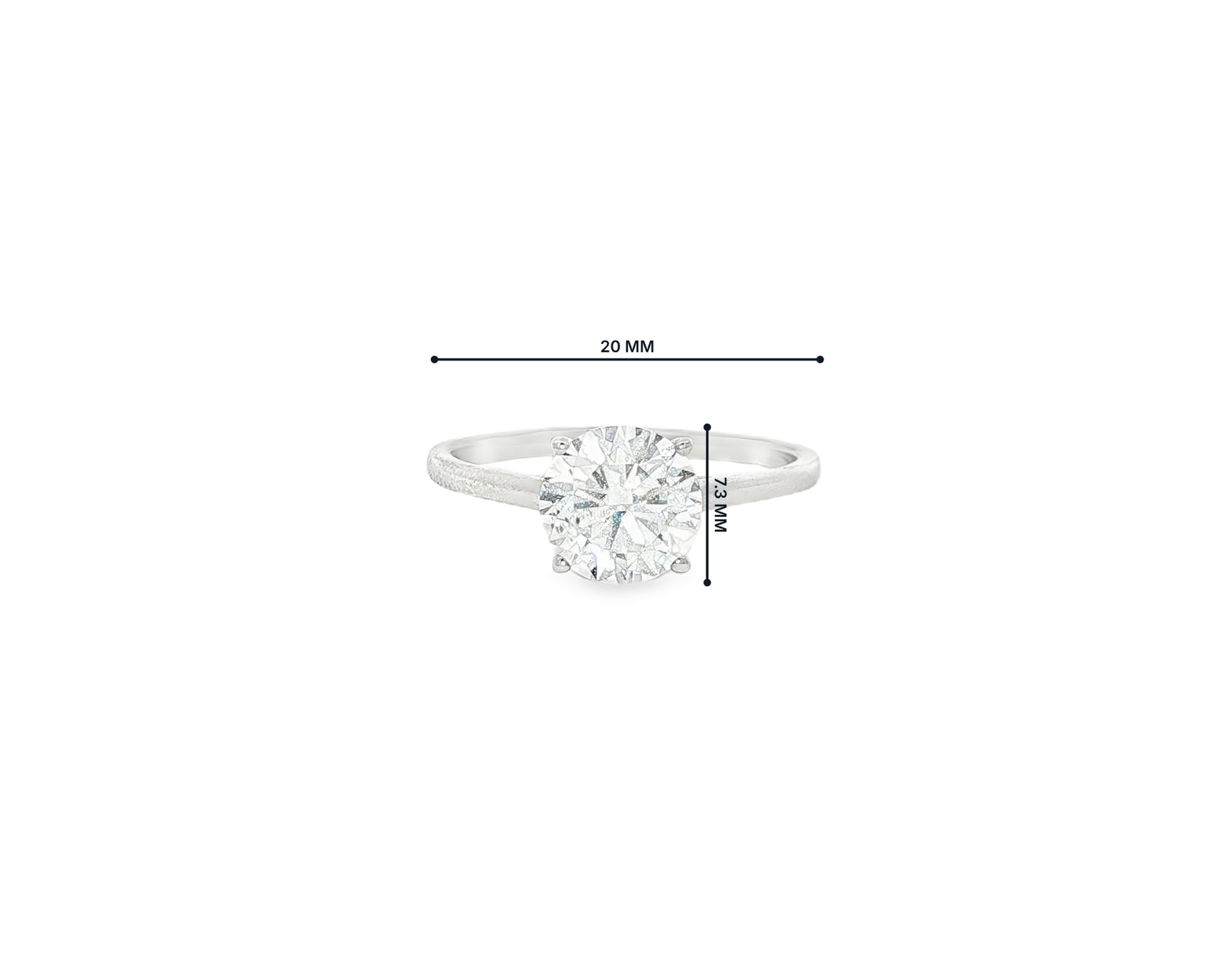 14k Gold Diamond Engagement Ring with Round Brilliant-Cut Solitaire Design 1.55 CT