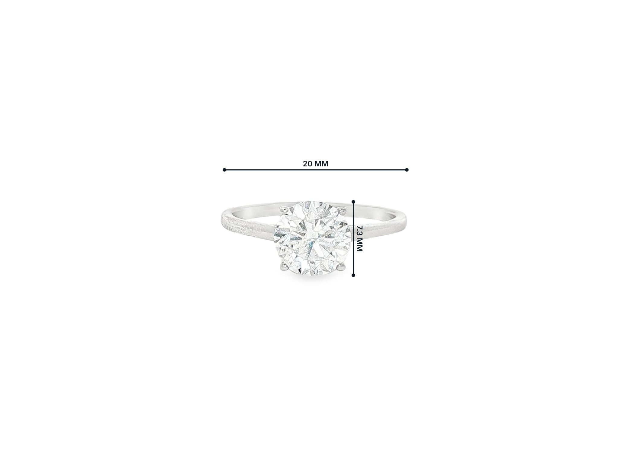 14k Gold Diamond Engagement Ring with Round Brilliant-Cut Solitaire Design 1.55 CT