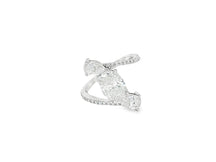 14k Gold Diamond Open Wrap Ring with Oval & Round-Cut Design 2.75ct