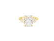 14k Gold Diamond Ring with Emerald-Cut Center Stone & Baguette Accents 3ct