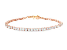 14k Gold Diamond Tennis Bracelet with Round-Cut Classic Design 3.72ct