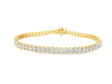 14k Gold Diamond Tennis Bracelet with Round-Cut Design 6.5ct