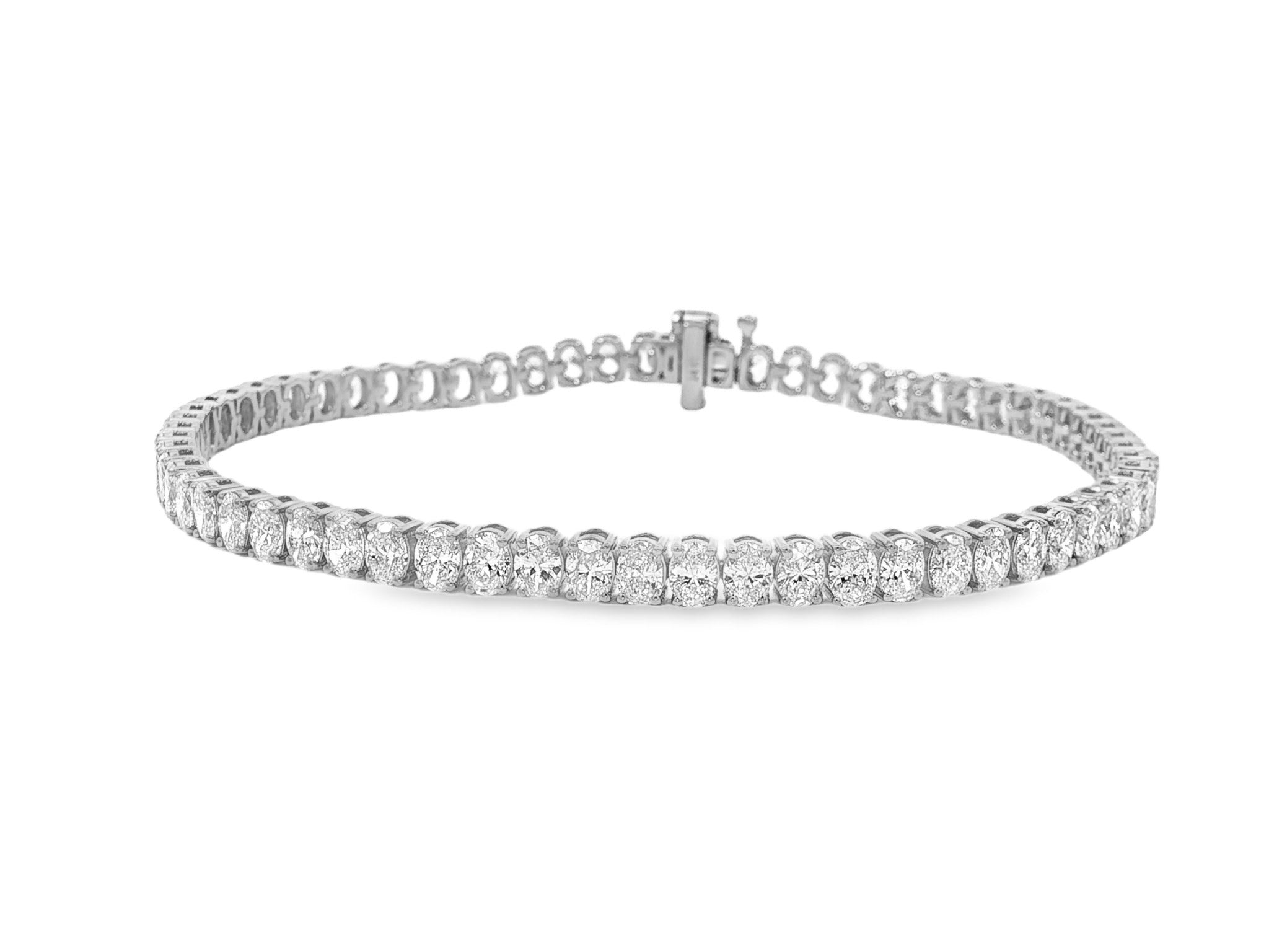 14k Gold Diamond Tennis Bracelet with Round-Cut Design 6.5ct