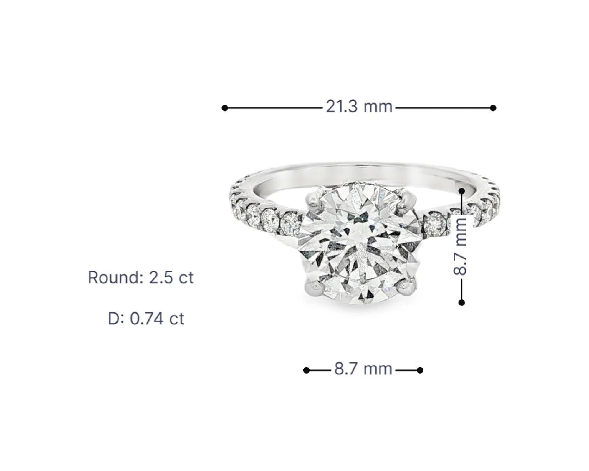 18k Emerald Cut Diamond Micropavé Seamless Band Engagement Ring 3.24ct – lifestyle 3080