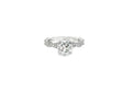 18k Round Cut Twisted Pavé Engagement Ring 1.50 CT