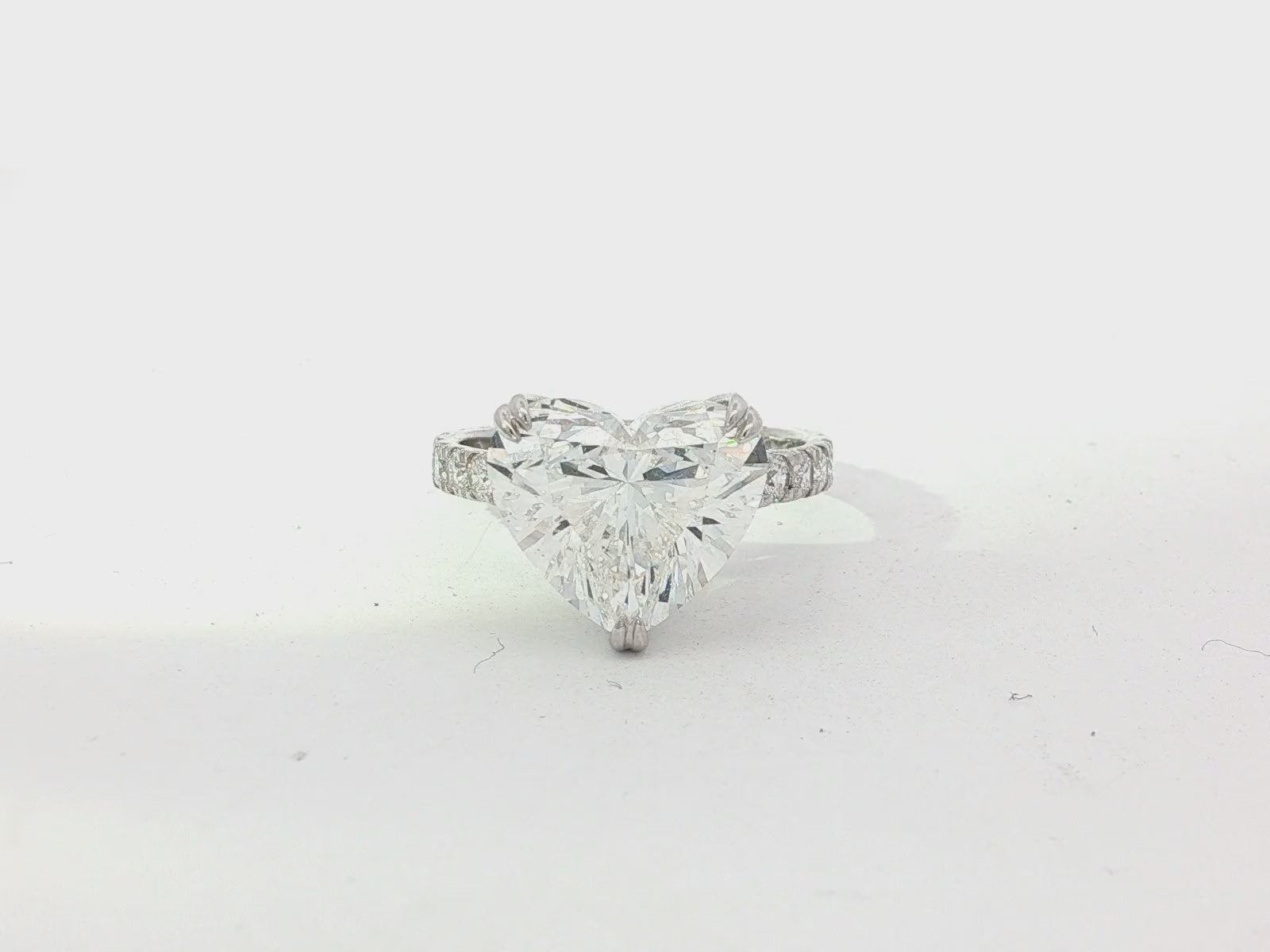 14k Heart Cut Luxe Pavé Detail Engagement Ring 5.97 CT