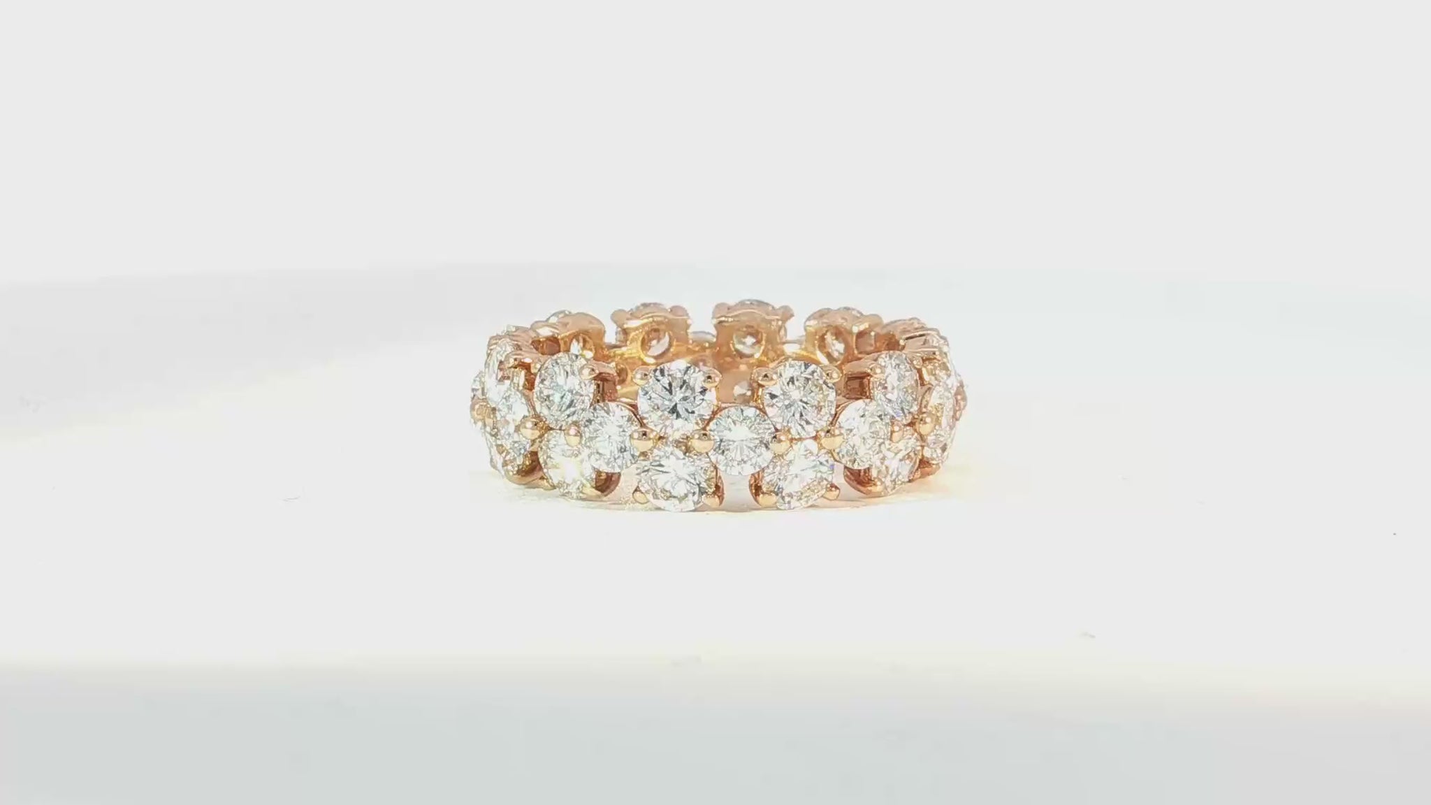14k Gold Eternity Ring with Round Brilliant Cut Diamonds 5.00ct