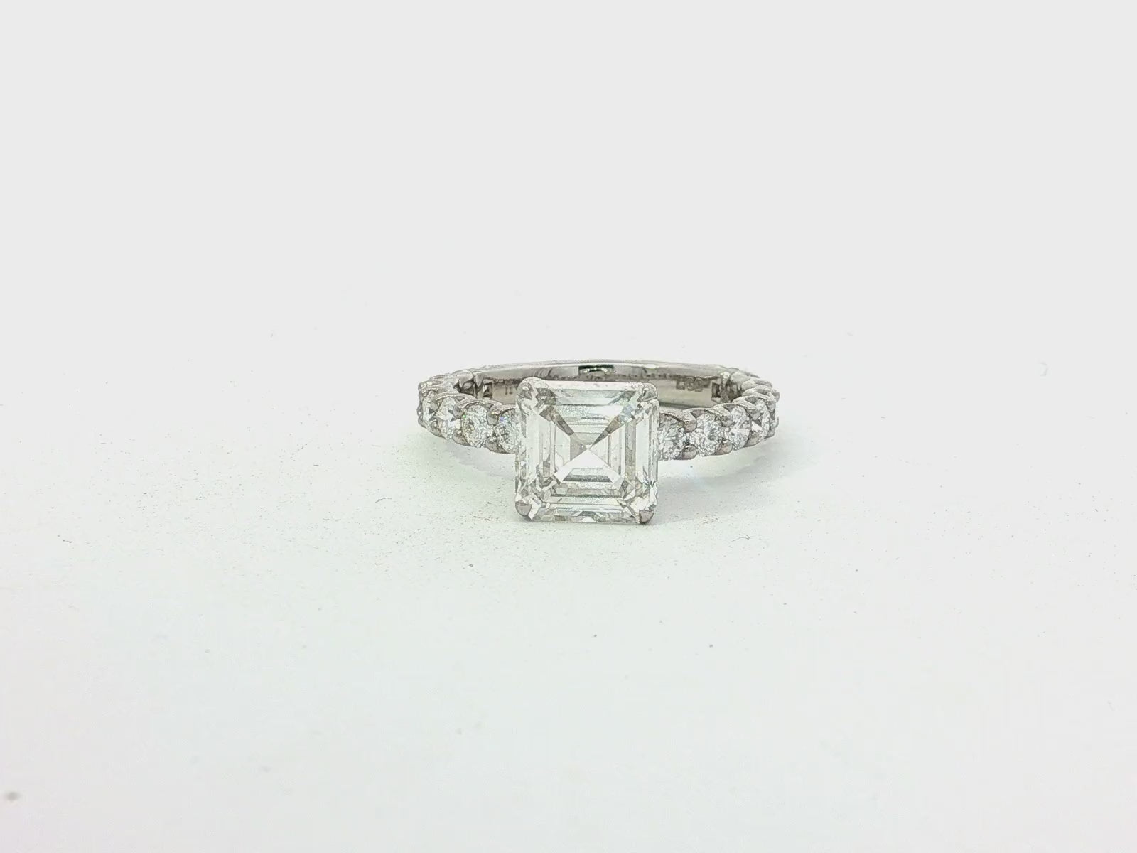 14k Gold Diamond Solitaire Ring with Emerald-Cut Center Stone 2.13ct